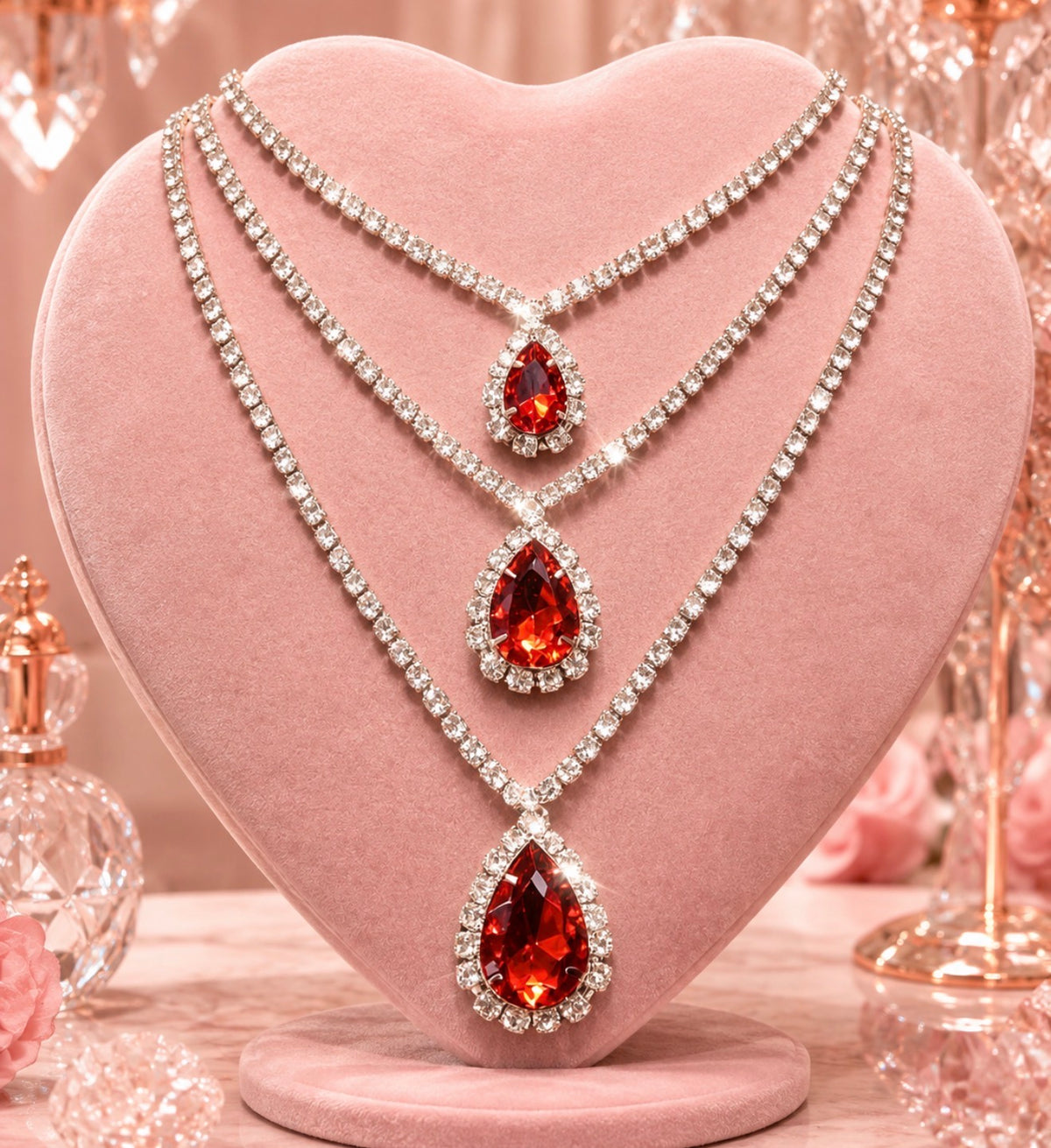 DUBAI PRINCESS 3 TIER NECKLACE SET
