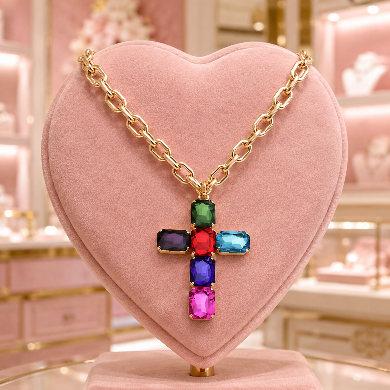 QUEEN OF HEARTS STATEMENT NECKLACE