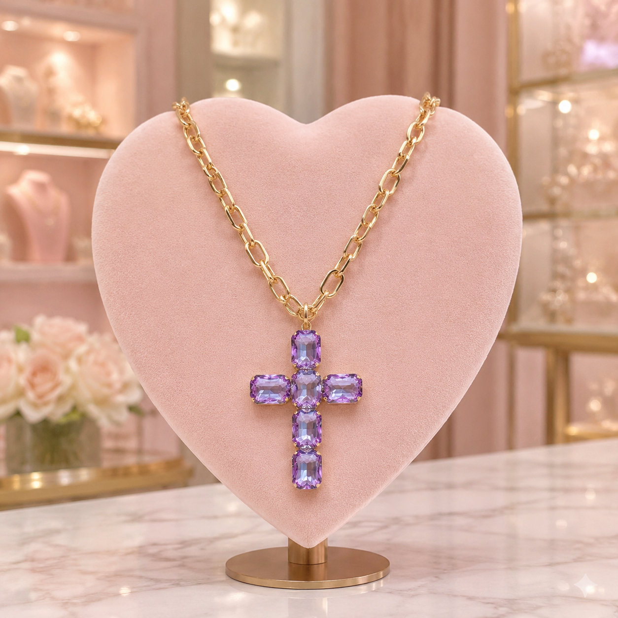 QUEEN OF HEARTS STATEMENT NECKLACE