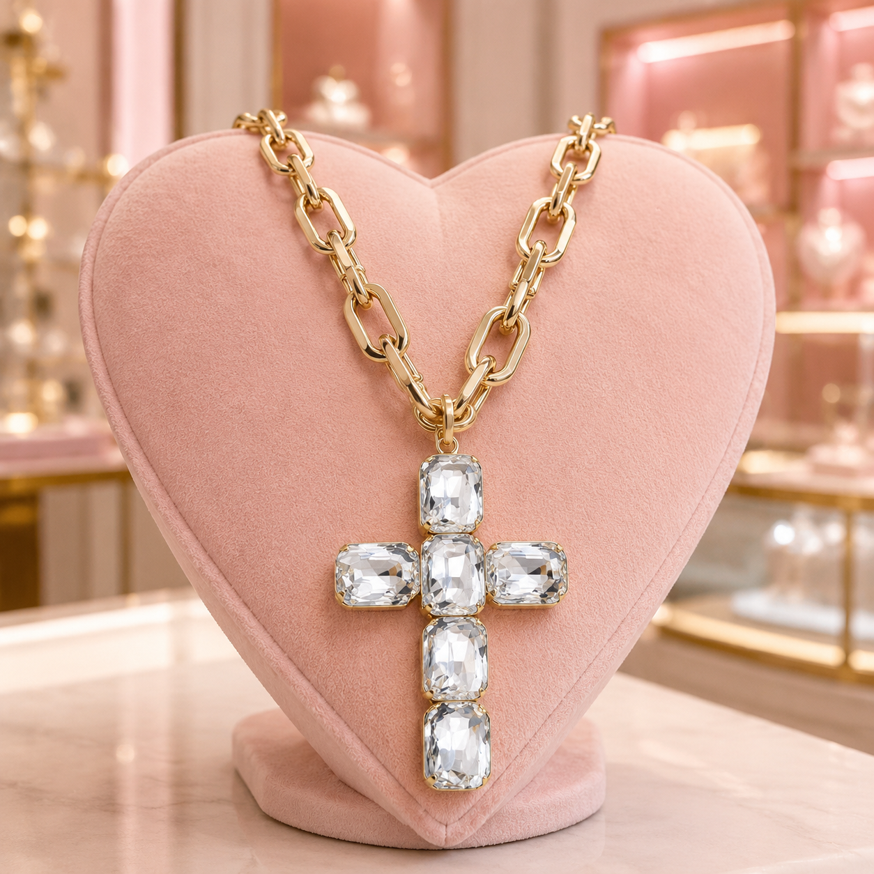 QUEEN OF HEARTS STATEMENT NECKLACE