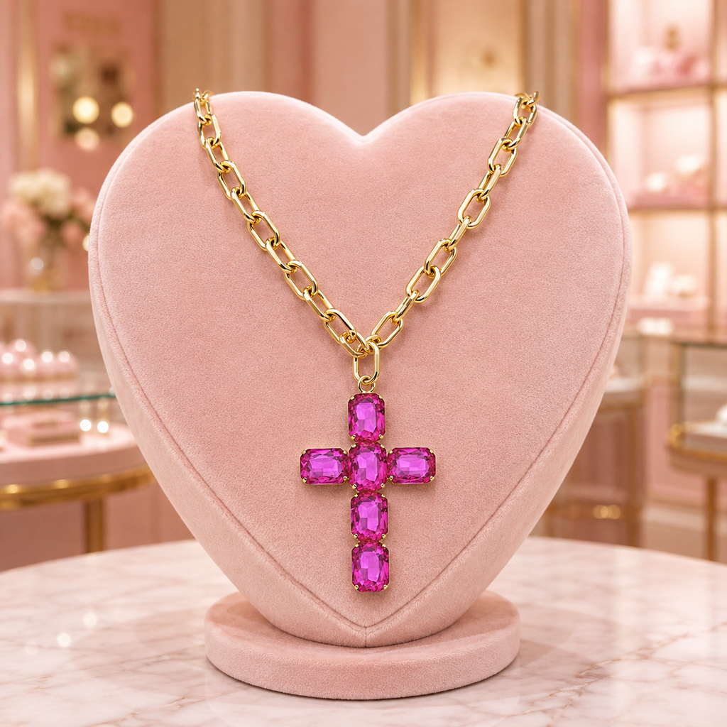 QUEEN OF HEARTS STATEMENT NECKLACE